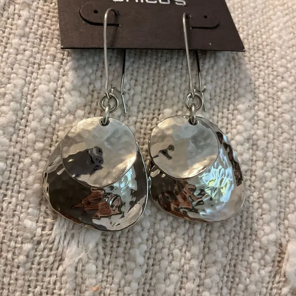 0188-Chico's Silver Dangle Earrings